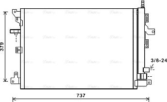 Ava Quality Cooling VOA5152D - Конденсатор, кондиціонер autocars.com.ua