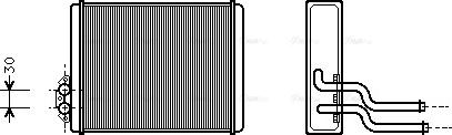 Ava Quality Cooling VOA6084 - Теплообмінник, опалення салону autocars.com.ua