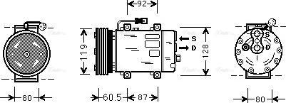 Ava Quality Cooling VO K101 - Компрессор кондиционера avtokuzovplus.com.ua