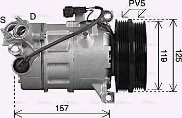 Ava Quality Cooling VOAK303 - Компрессор кондиционера avtokuzovplus.com.ua