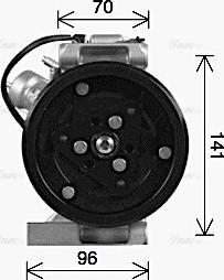 Ava Quality Cooling VOAK303 - Компресор, кондиціонер autocars.com.ua