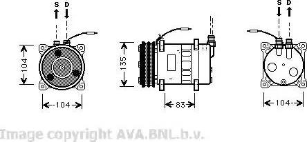 Ava Quality Cooling VO K052 - Компресор, кондиціонер autocars.com.ua