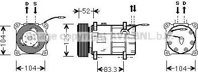 Ava Quality Cooling VO K122 - Компрессор кондиционера avtokuzovplus.com.ua