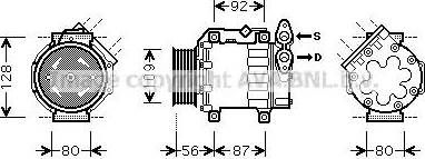 Ava Quality Cooling VOK188 - Компрессор кондиционера avtokuzovplus.com.ua