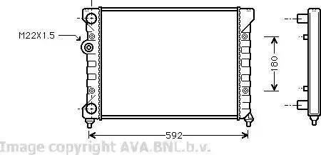 Ava Quality Cooling VW 2029 - Радиатор, охлаждение двигателя avtokuzovplus.com.ua