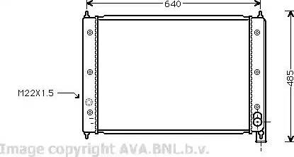 Ava Quality Cooling VW 2034 - Радіатор, охолодження двигуна autocars.com.ua