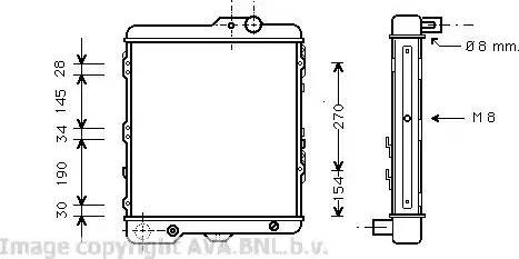 Ava Quality Cooling VW 2035 - Радіатор, охолодження двигуна autocars.com.ua