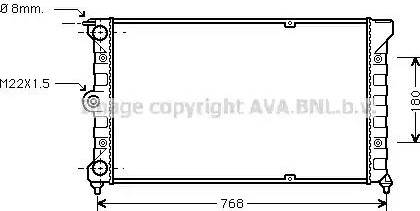 Ava Quality Cooling VW 2037 - Радіатор, охолодження двигуна autocars.com.ua