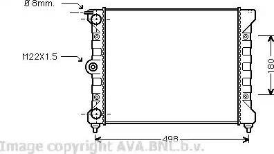 Ava Quality Cooling VW 2039 - Радиатор, охлаждение двигателя avtokuzovplus.com.ua