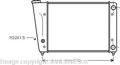 Ava Quality Cooling VW 2059 - Радіатор, охолодження двигуна autocars.com.ua