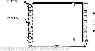 Ava Quality Cooling VW 2084 - Радіатор, охолодження двигуна autocars.com.ua