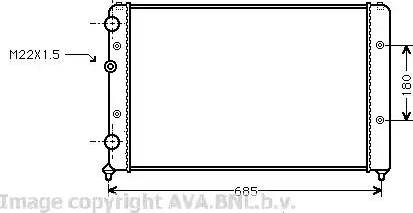 Ava Quality Cooling VW 2115 - Радіатор, охолодження двигуна autocars.com.ua