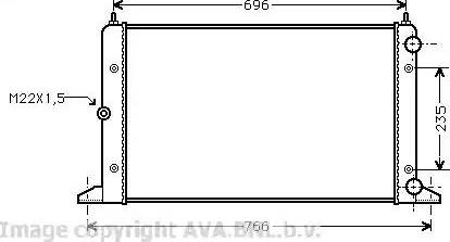 Ava Quality Cooling VW 2134 - Радіатор, охолодження двигуна autocars.com.ua