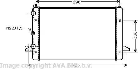 Ava Quality Cooling VWA2135 - Радіатор, охолодження двигуна autocars.com.ua