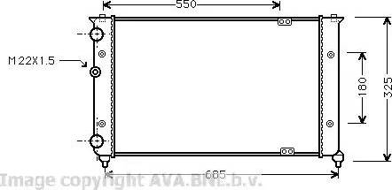 Ava Quality Cooling VW 2156 - Радіатор, охолодження двигуна autocars.com.ua