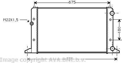 Ava Quality Cooling VW 2160 - Радіатор, охолодження двигуна autocars.com.ua