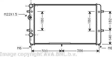 Ava Quality Cooling VW 2179 - Радіатор, охолодження двигуна autocars.com.ua