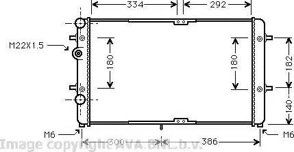 Ava Quality Cooling VW 2180 - Радіатор, охолодження двигуна autocars.com.ua