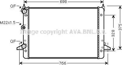 Ava Quality Cooling VW 2184 - Радіатор, охолодження двигуна autocars.com.ua