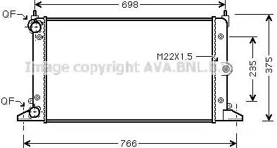 Ava Quality Cooling VW 2188 - Радіатор, охолодження двигуна autocars.com.ua