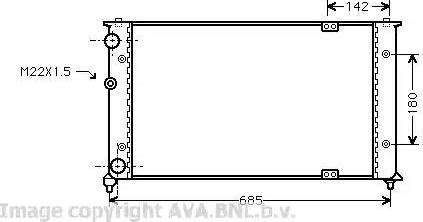 Ava Quality Cooling VW 2192 - Радіатор, охолодження двигуна autocars.com.ua