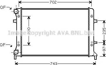 Ava Quality Cooling VW 2228 - Радиатор, охлаждение двигателя avtokuzovplus.com.ua