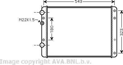 Ava Quality Cooling VWA2249 - Радиатор, охлаждение двигателя avtokuzovplus.com.ua