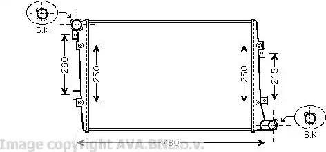 Ava Quality Cooling VW 2255 - Радіатор, охолодження двигуна autocars.com.ua