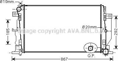 Ava Quality Cooling VW 2279 - Радіатор, охолодження двигуна autocars.com.ua