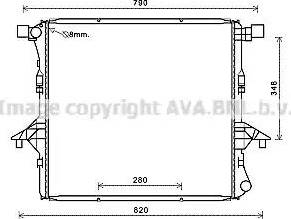 Ava Quality Cooling VW2363 - Радіатор, охолодження двигуна autocars.com.ua