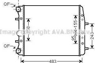 Ava Quality Cooling VW2373 - Радиатор, охлаждение двигателя avtokuzovplus.com.ua