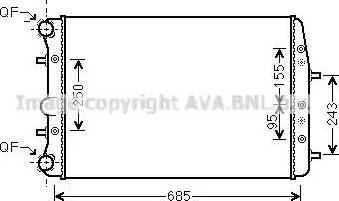 Ava Quality Cooling VW2374 - Радиатор, охлаждение двигателя autodnr.net