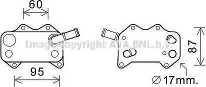 Ava Quality Cooling VW3329 - Масляний радіатор, рухове масло autocars.com.ua