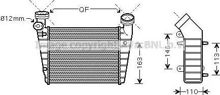 Ava Quality Cooling VW 4216 - Интеркулер, теплообменник турбины avtokuzovplus.com.ua