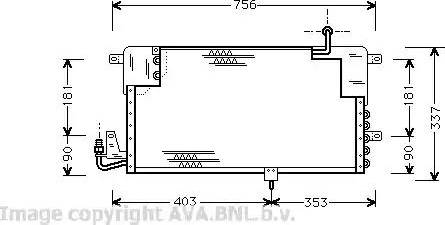 Ava Quality Cooling VW 5141 - Конденсатор, кондиціонер autocars.com.ua