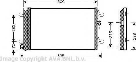 Ava Quality Cooling VW 5183 - Конденсатор, кондиціонер autocars.com.ua