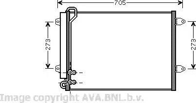 Ava Quality Cooling VW 5225 - Конденсатор, кондиціонер autocars.com.ua