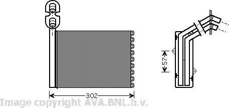 Ava Quality Cooling VW 6201 - Теплообмінник, опалення салону autocars.com.ua