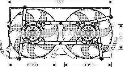 Ava Quality Cooling VW 7504 - Вентилятор, охолодження двигуна autocars.com.ua