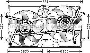 Ava Quality Cooling VW 7505 - Вентилятор, охлаждение двигателя avtokuzovplus.com.ua