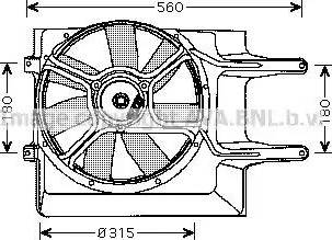 Ava Quality Cooling VW 7509 - Вентилятор, охолодження двигуна autocars.com.ua