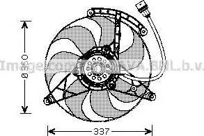 Ava Quality Cooling VW7516 - Вентилятор, охолодження двигуна autocars.com.ua