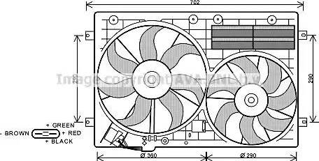 Ava Quality Cooling VW 7529 - Вентилятор, охлаждение двигателя autodnr.net