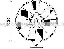 Ava Quality Cooling VW7538 - Вентилятор, охолодження двигуна autocars.com.ua