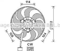 Ava Quality Cooling VW7539 - Вентилятор, охлаждение двигателя autodnr.net