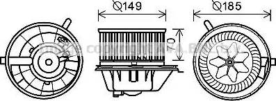 Ava Quality Cooling VW8337 - Електродвигун, вентиляція салону autocars.com.ua