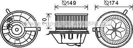 Ava Quality Cooling VW8342 - Электродвигатель, вентиляция салона avtokuzovplus.com.ua