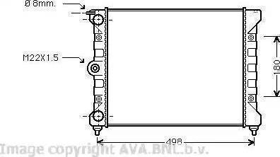 Ava Quality Cooling VW 2039 - Радиатор, охлаждение двигателя avtokuzovplus.com.ua