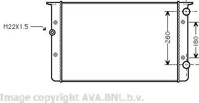 Ava Quality Cooling VWA2104 - Радіатор, охолодження двигуна autocars.com.ua