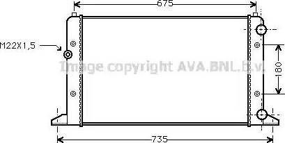 Ava Quality Cooling VWA2160 - Радіатор, охолодження двигуна autocars.com.ua